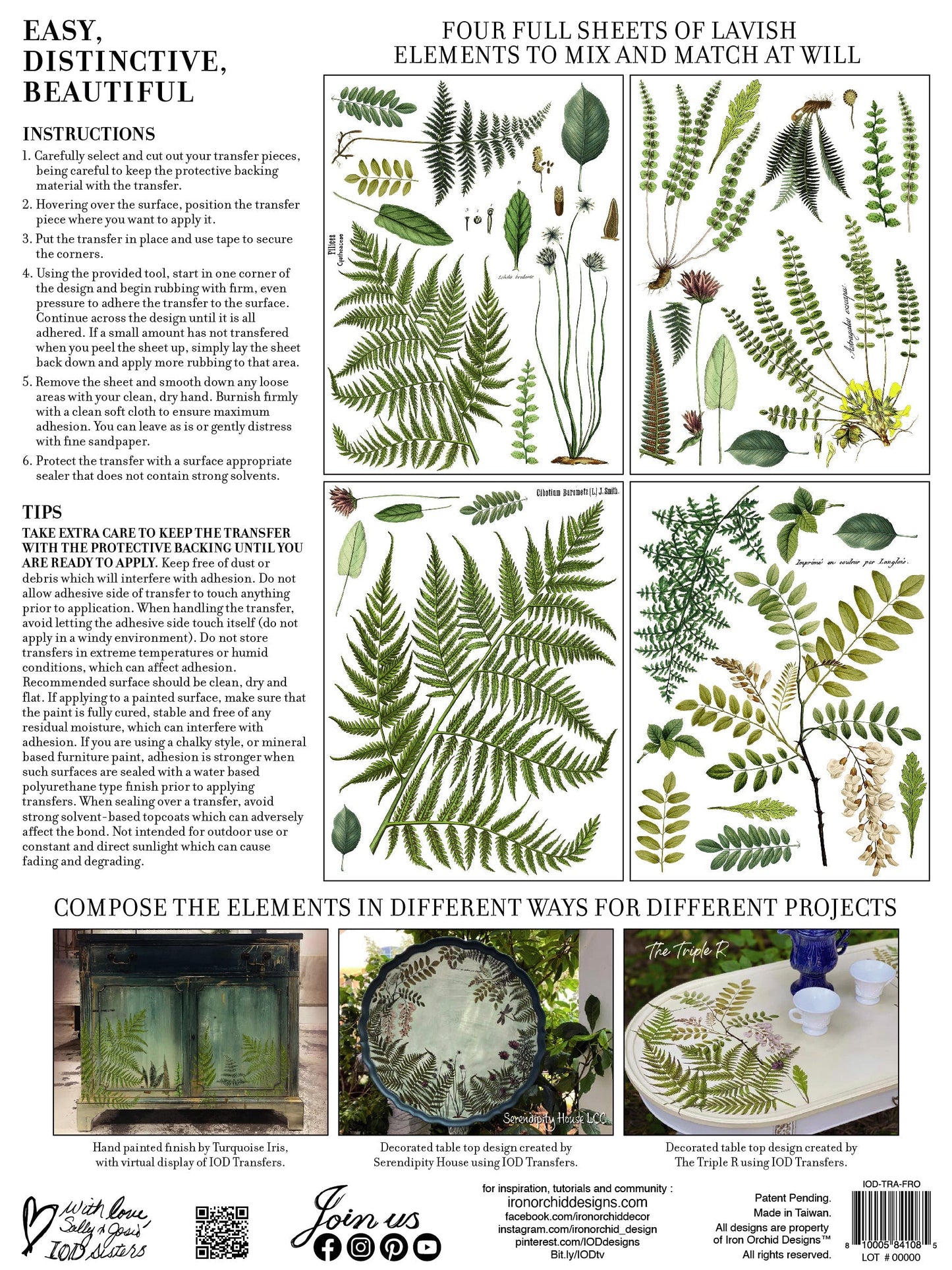 Fronds Botanical - IOD Transfer