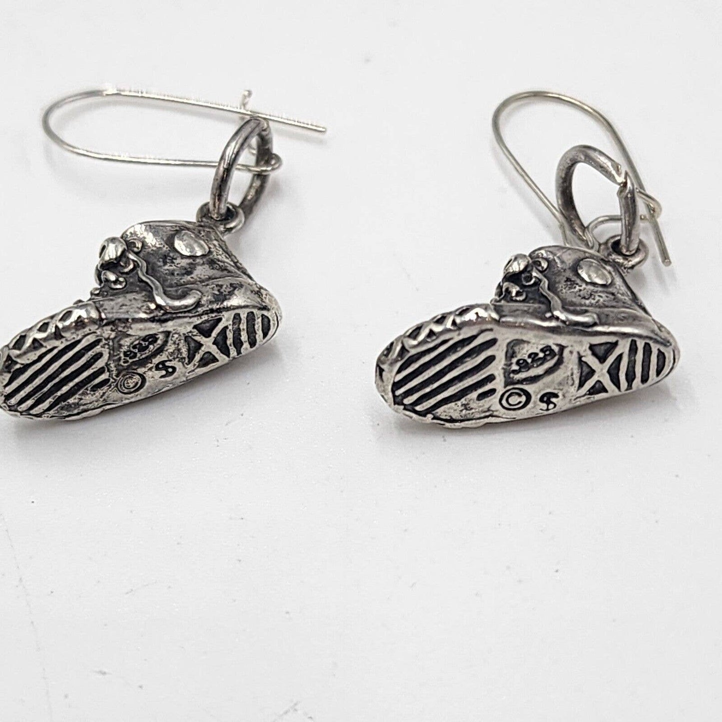 Fun Sterling Silver Basketball Hightop Trainers Sneakers Funky Dangle Earrings