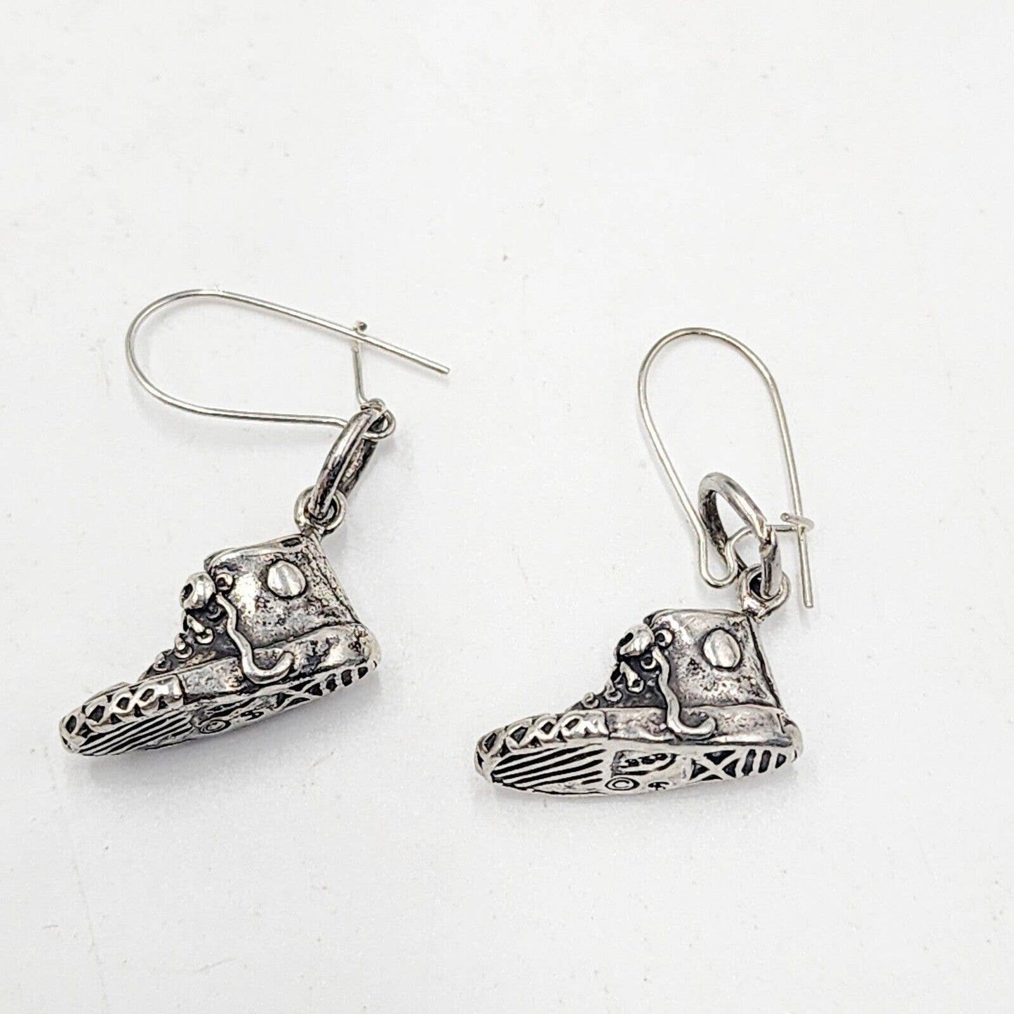 Fun Sterling Silver Basketball Hightop Trainers Sneakers Funky Dangle Earrings