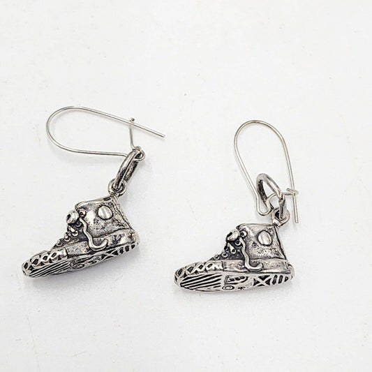 Fun Sterling Silver Basketball Hightop Trainers Sneakers Funky Dangle Earrings