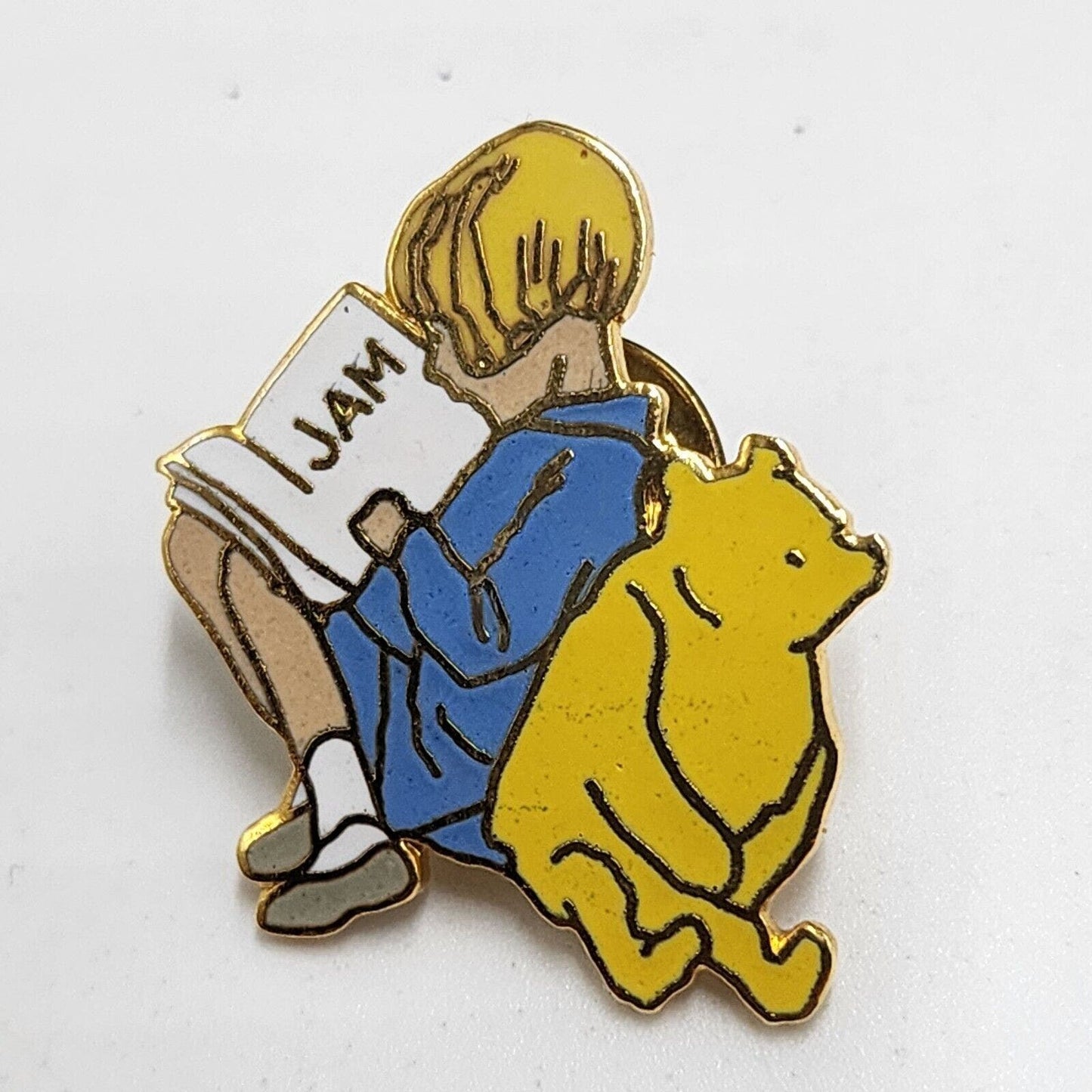 Vintage Winnie The Pooh Christopher Robin Piglet Eeyore Enamel Pin Michel & Co